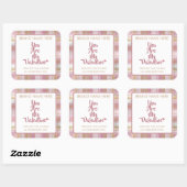 Sticker Carré Valentine's Day Custom Candle Labels  (Feuille)
