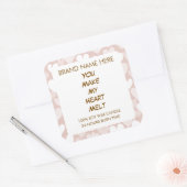 Sticker Carré Valentine's Day Hearts Custom Candle Labels  (Enveloppe)
