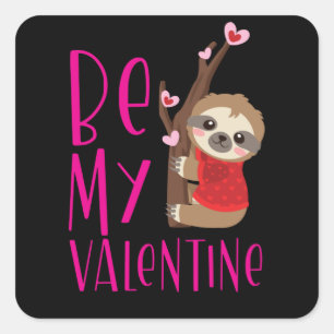 Sticker Carré Valentines Day Slote Be My Valentine
