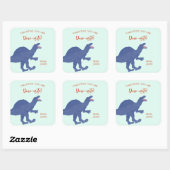 Sticker Carré Valentine's Day You Are Dino-mite Dinosaur (Feuille)