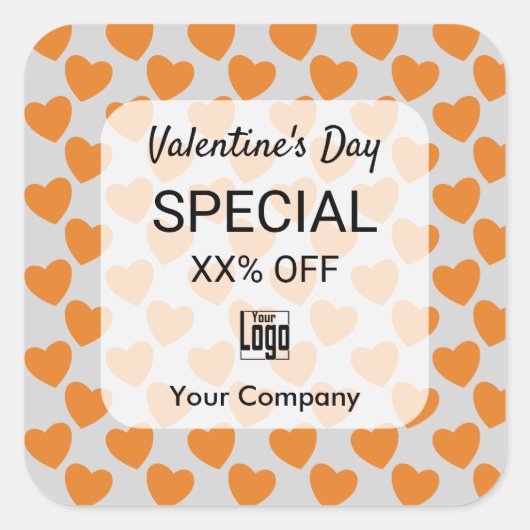 Sticker Carré Valentine's Faire-part on Marketing Collateral (Devant)