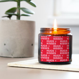 Sticker Carré Valentines Fancy Red & Rose Hugs & Kisses