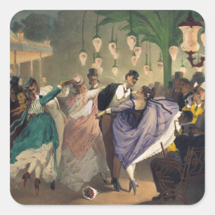 Sticker Carré Valse au Bal Mabille