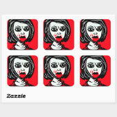 Sticker Carré Vampire (Feuille)
