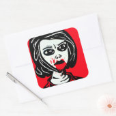 Sticker Carré Vampire (Enveloppe)