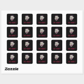 Sticker Carré Vampire a obtenu la conception du sang (Feuille)