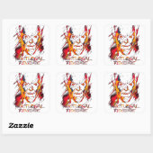 Sticker Carré Vampire de vengeance nocturne (Feuille)