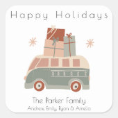 Sticker Carré Van de Noël (Devant)