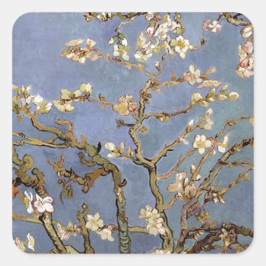 Sticker Carré Van Gogh Almond Blossom (Devant)