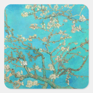 Sticker Carré Van Gogh Almond Blossoms
