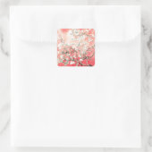 Sticker Carré Van Gogh Almond Blossoms Peach (Sac)