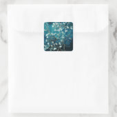 Sticker Carré Van Gogh Almond Blossoms : Turquoise foncé (Sac)