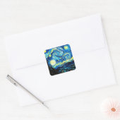 Sticker Carré Van Gogh - Nuit étoilée (Enveloppe)