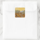 Sticker Carré Van Gogh Olive Trees Soleil Jaune Ciel (Sac)