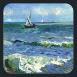 Sticker Carré Van Gogh - Paysage marin<br><div class="desc">Le célèbre tableau de Vincent van Gogh,  Seascape</div>