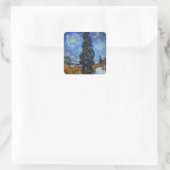 Sticker Carré Van Gogh Road Avec Cyprès Impressionnisme (Sac)