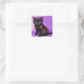 Sticker Carré Van Gogh Style Chat pourpre (Sac)