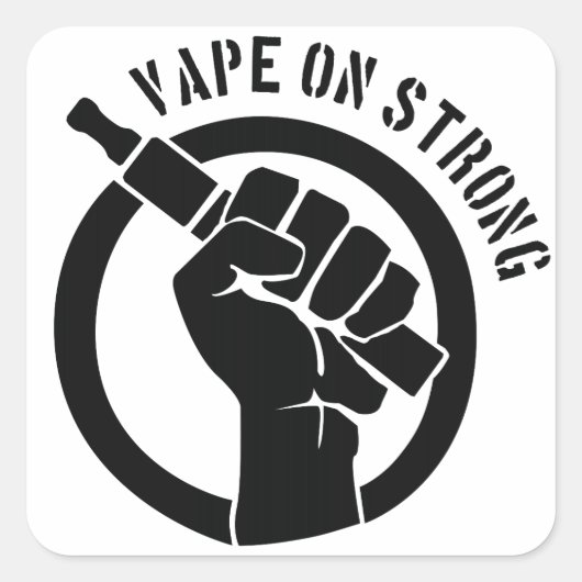 Sticker Carré Vape sur solide (Devant)