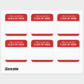 Sticker Carré Varsité de style réunion de classe nom Couleur mod (Feuille)