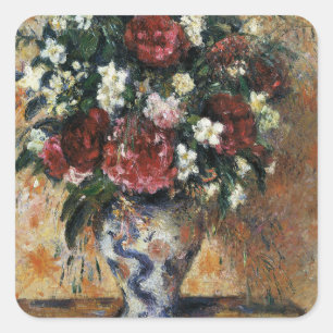 Sticker Carré Vase de fleurs
