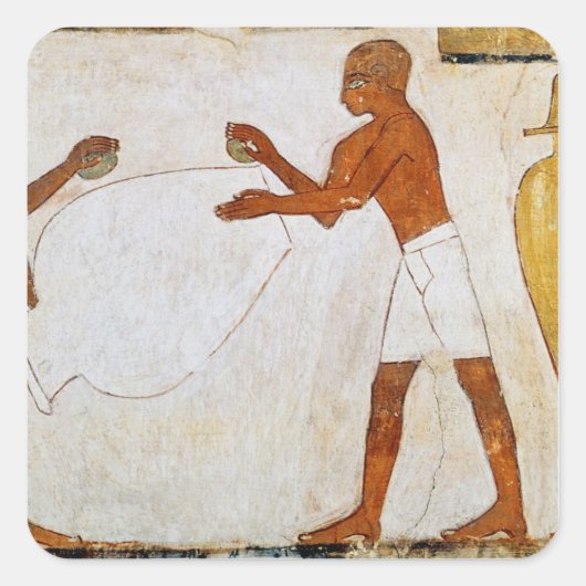 Sticker Carré Vases de gravure et de polissage en or et (Devant)