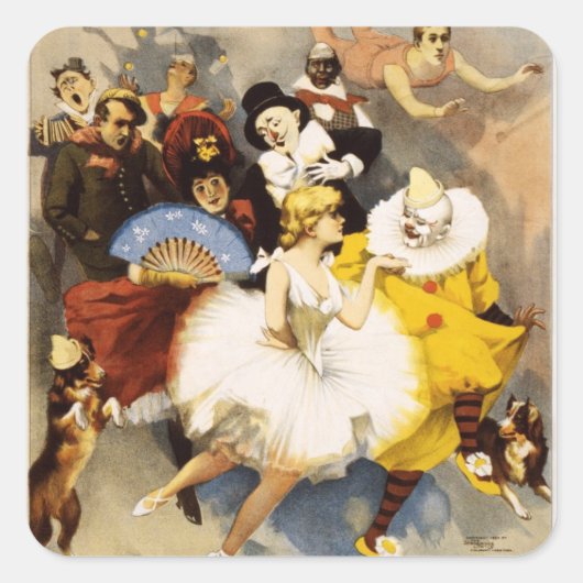 Sticker Carré Vaudeville - Le Sandow, Trocadero Vaudevilles (Devant)