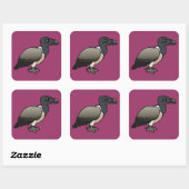 Sticker Carré Vautour à bec mince (Feuille)