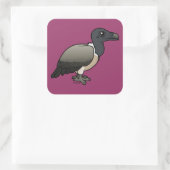 Sticker Carré Vautour à bec mince (Sac)