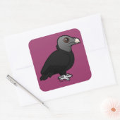 Sticker Carré Vautour noir (Enveloppe)