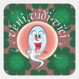 Sticker Carré Vedi vici, il nous a vus gagner