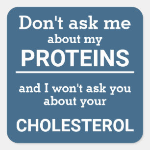 Sticker Carré Vegan - ne me questionnez pas sur mon plaisir prot