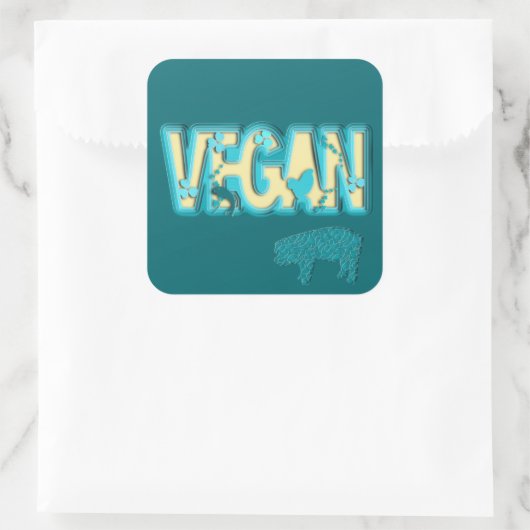 Sticker Carré Vegan paper (Sac)