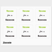 Sticker Carré Vegan pour une raison (Feuille)