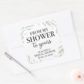 Sticker Carré Végétal De ma douche à la vôtre Mariage (Enveloppe)