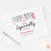 Sticker Carré Végétation De Noël Faite Spécialement Pour Vous Sc (Enveloppe)