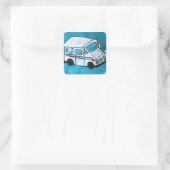 Sticker Carré Véhicule du transporteur de courrier (Sac)