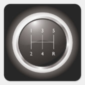 Sticker Carré Véhicule manuel de changement de vitesse (Devant)