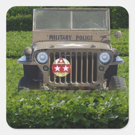 Sticker Carré Véhicule Militaire (Devant)