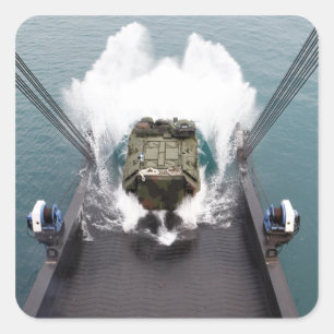Sticker Carré Véhicules d'assaut amphibies débarquent de USNS