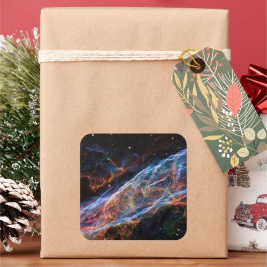 Sticker Carré Veil Nebula Supernova Reste Télescope Hubble (vacances)