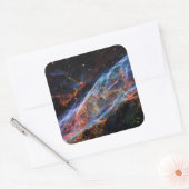 Sticker Carré Veil Nebula Supernova Reste Télescope Hubble (Enveloppe)