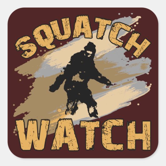 Sticker Carré Veille de squatch (Devant)