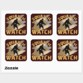Sticker Carré Veille de squatch (Feuille)