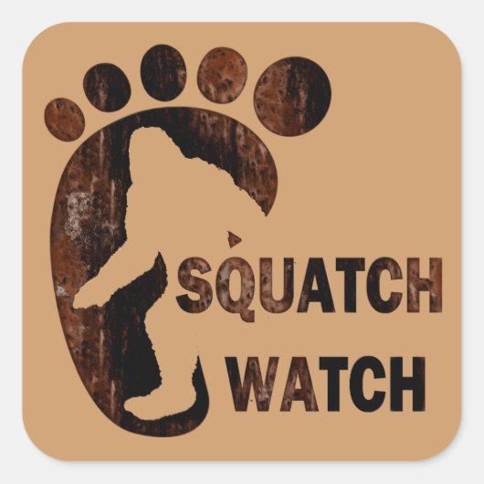Sticker Carré Veille de squatch (Devant)