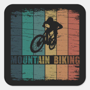 Sticker Carré Vélo de montagne Vintage Mtb Downhill