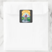 Sticker Carré Vélo drôle (Sac)