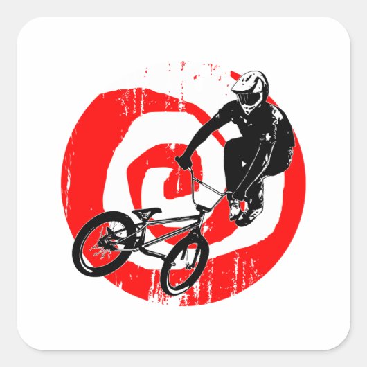 Sticker Carré Vélo Retro (Devant)