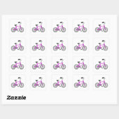 Sticker Carré Vélo rose (Feuille)