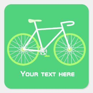 Sticker Carré Vélo vert