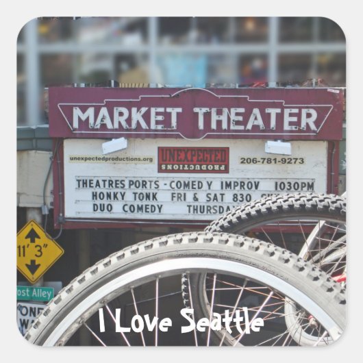 Sticker Carré Vélos au Théâtre (Devant)